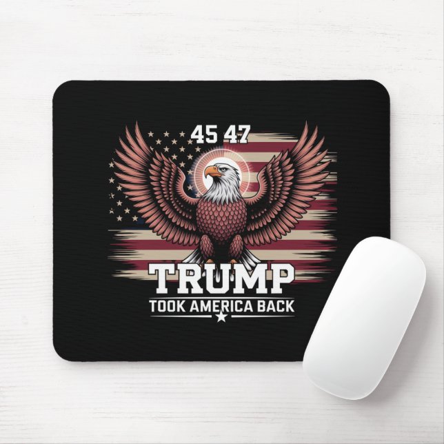 Trump 45:e presidenten Flagga 2025 Eagle America Musmatta (Med mus)