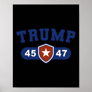 Trump 45 och Trump 47 American Underbar Poster