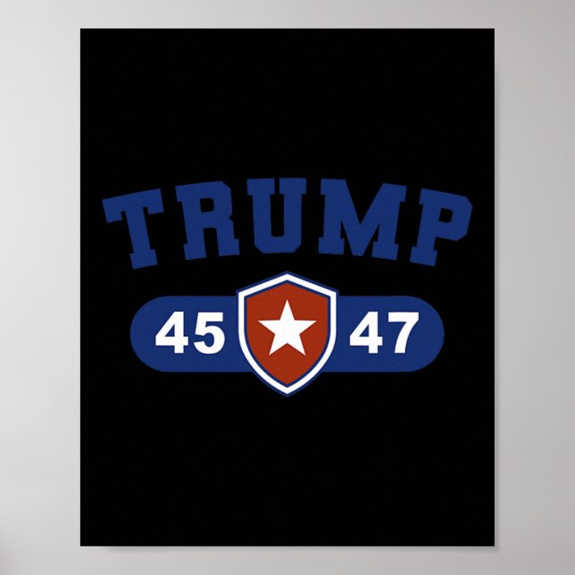 Trump 45 och Trump 47 American Underbar Poster (Framsidan)