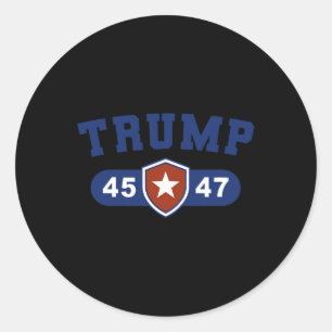 Trump 45 och Trump 47 American Underbar Runt Klistermärke