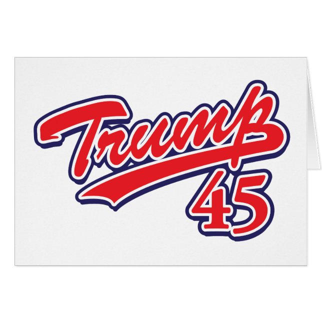 Trump-45-RED Hälsningskort (Framsidan Horizontal)