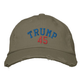 TRUMP 45 Sockel - Ljust Olive Broderad Keps