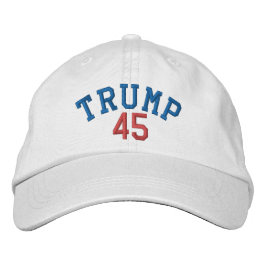 TRUMP 45 WHITE CAP BRODERAD KEPS