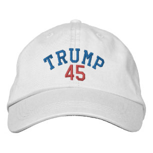 TRUMP 45 WHITE CAP BRODERAD KEPS