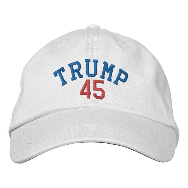 TRUMP 45 WHITE CAP BRODERAD KEPS (Framsida)