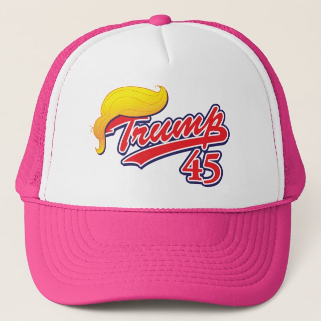 Trump-45-with-Hair Truckerkeps (Framsida)