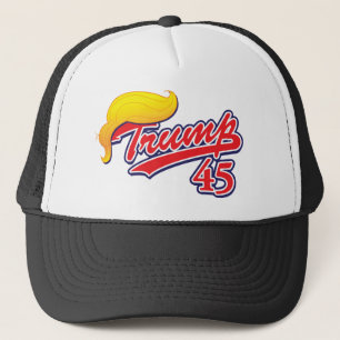 Trump-45-with-Hair Truckerkeps