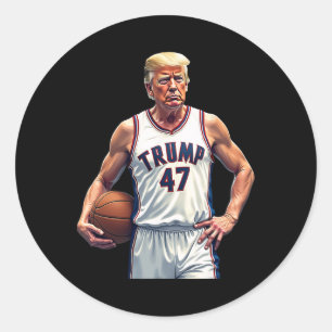 Trump 47 Bysketll Player Team Trump Runt Klistermärke