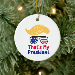Trump 47 - Det är min president Julgransprydnad Keramik