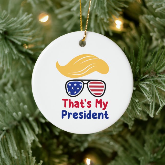 Trump 47 - Det är min president Julgransprydnad Keramik (Träd)