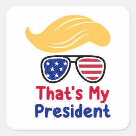 Trump 47 - Det är min talman Fyrkantigt Klistermärke