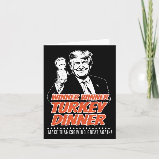 Trump 47:e presidentens Thanksgiving Vinnare Turki Kort (Framsida)