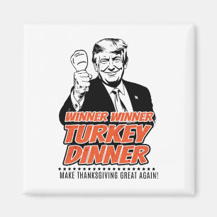 Trump 47:e presidentens Thanksgiving Vinnare Turki Magnet