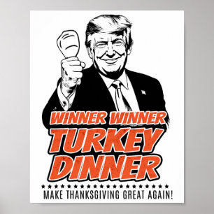 Trump 47:e presidentens Thanksgiving Vinnare Turki Poster