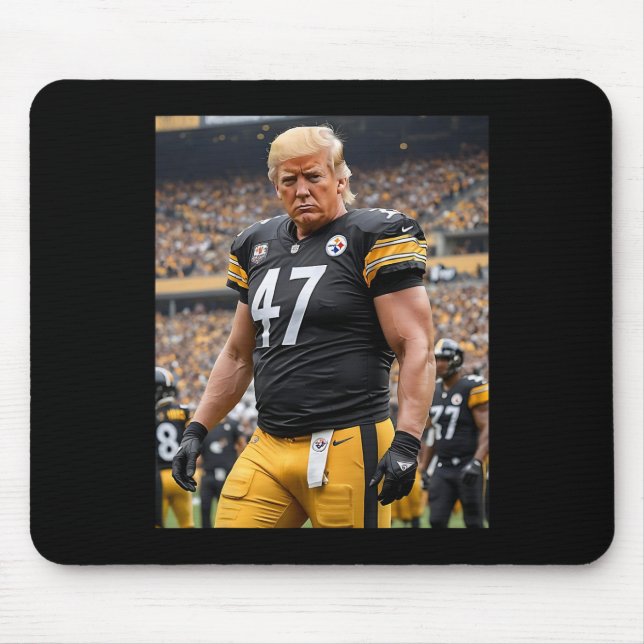 Trump 47 Fittsburgh Footbyll Player Funny Musmatta (Framsidan)