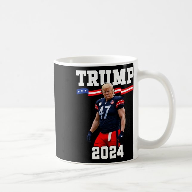 Trump 47 Football Jersey 2024 US Flagga Trump Vanc Kaffemugg (Höger)