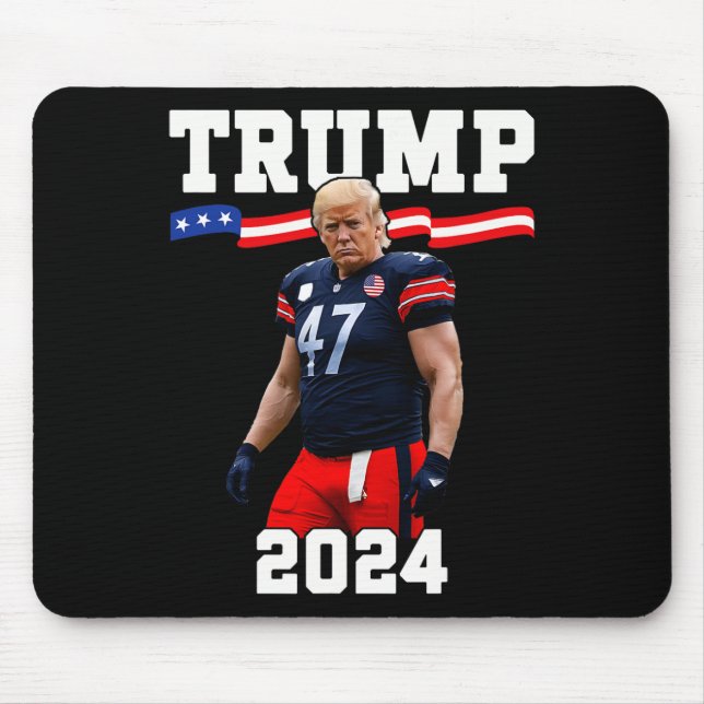 Trump 47 Football Jersey 2024 US Flagga Trump Vanc Musmatta (Framsidan)