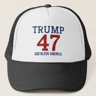 Trump 47 Gud välsigne Amerika Keps