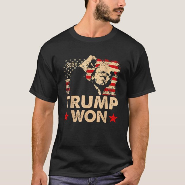 Trump 47 JD Vance Won 2024 Trump Vance 2025 T Shirt (Framsida)