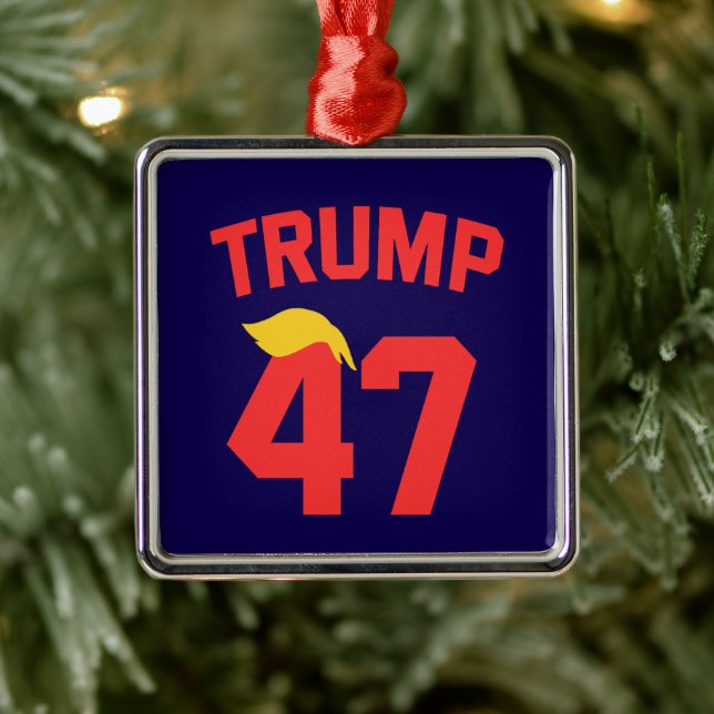 Trump 47 Ordförande Julgransprydnad Metall (Träd)