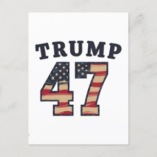 Trump 47 Proud Maga American inauguration Day Vykort