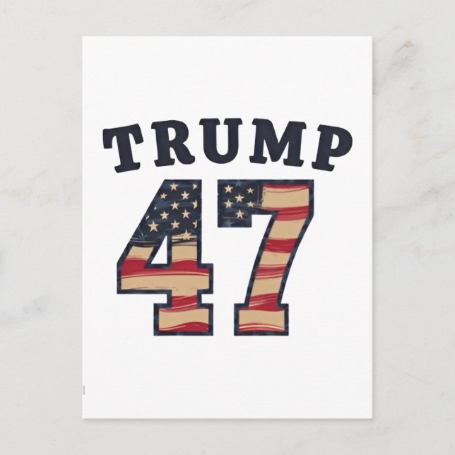 Trump 47 Proud Maga American inauguration Day Vykort (Framsida)