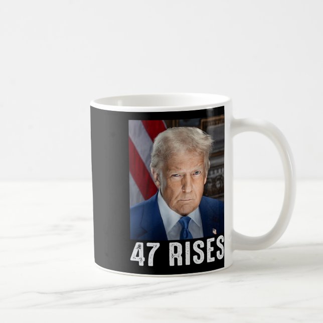 Trump 47 stiger invigningsfoto av Donald Trump  Kaffemugg (Höger)