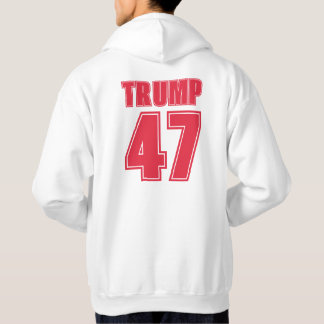 Trump 47 Ta Amerika framåt och bakåt Hoodie