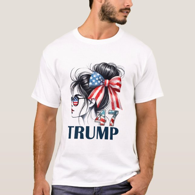 Trump 47 Trump 2024 Valet T Shirt (Framsida)