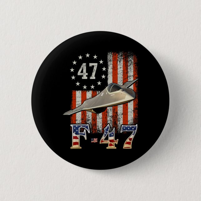 Trump 47th Tröjor F47 Stridsflygplan F-47 Flygplan Knapp (Framsida)