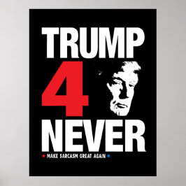 Trump 4 aldrig poster