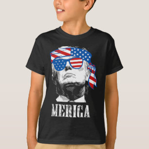 Trump 4:e juli USA Amerikanska Flagga Funny T Shirt