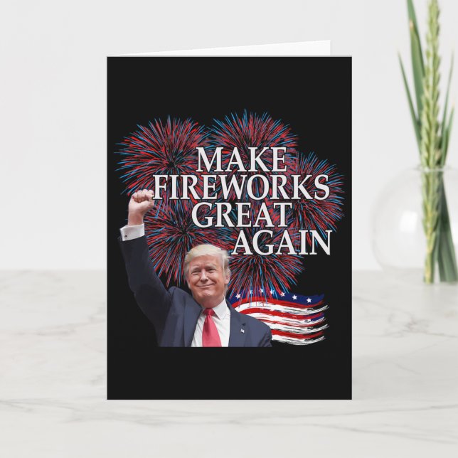 Trump 4 juli Gör fyrverkerier Stora Igen Patriot Kort (Framsida)