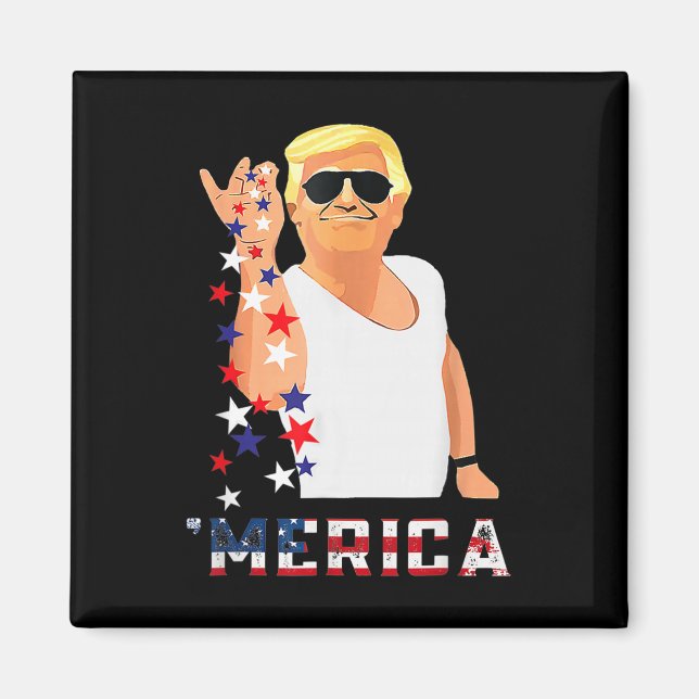 Trump 4 juli  magnet (Framsidan)
