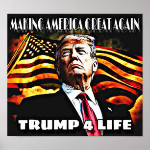 Trump 4 Livslängd Poster