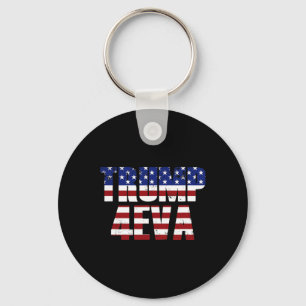 Trump 4eva Rolig Trump Meme Vintage Amerikansk Fla Nyckelring