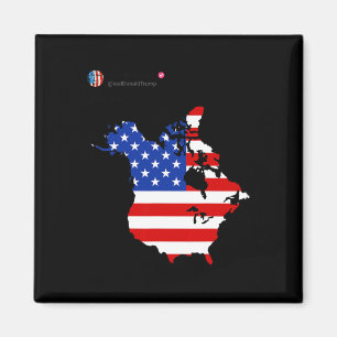 Trump 51 State of American Canada USA flagga Unite Magnet