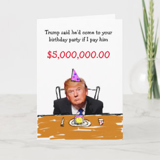 Trump $5 000 000 Birthday Helgkort