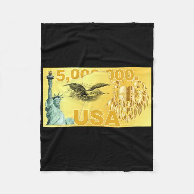 Trump 5 miljoner dollar förmögen migrant amerikan  fleecefilt (Framsidan)