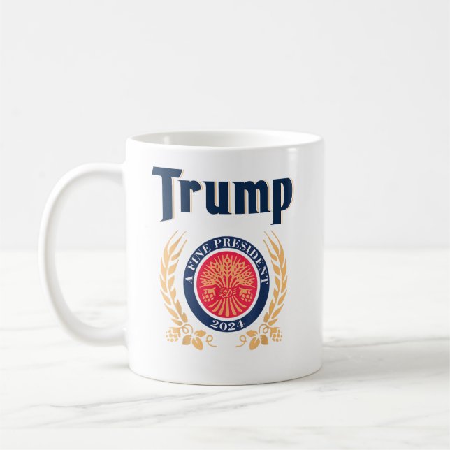 Trump A Bra President 2024 Kaffemugg (Vänster)