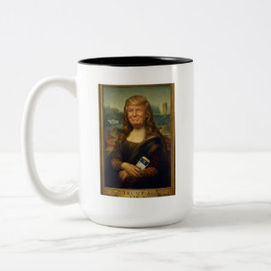 Trump-a-Lisa Klassisk konstparodi Politisk serie Två-Tonad Mugg