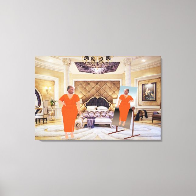 Trump-adresser till överordnad arbetsytekonst canvastryck (Framsida)