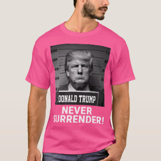 Trump Aldrig Överlämnande 2024 Mugshot T Shirt
