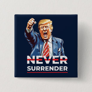 Trump Aldrig överlämnande Knapp