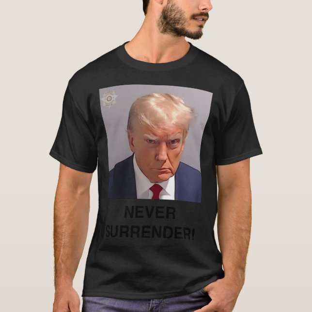 Trump Aldrig överlämnande T Shirt (Framsida)