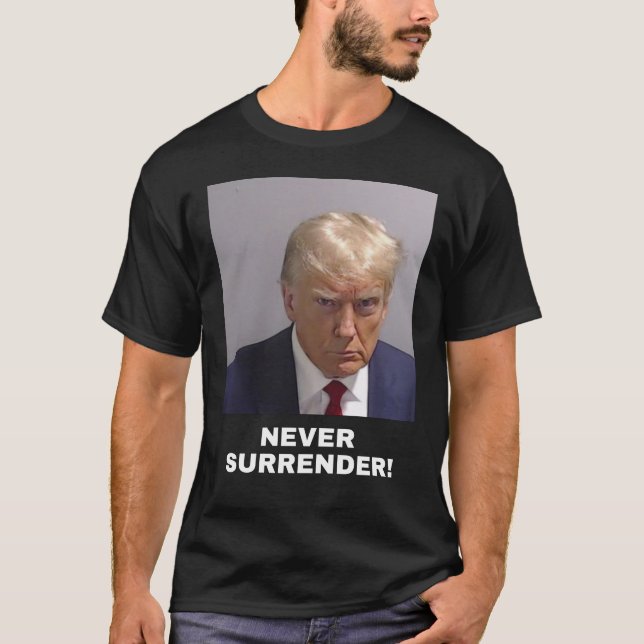 Trump Aldrig överlämnande T Shirt (Framsida)