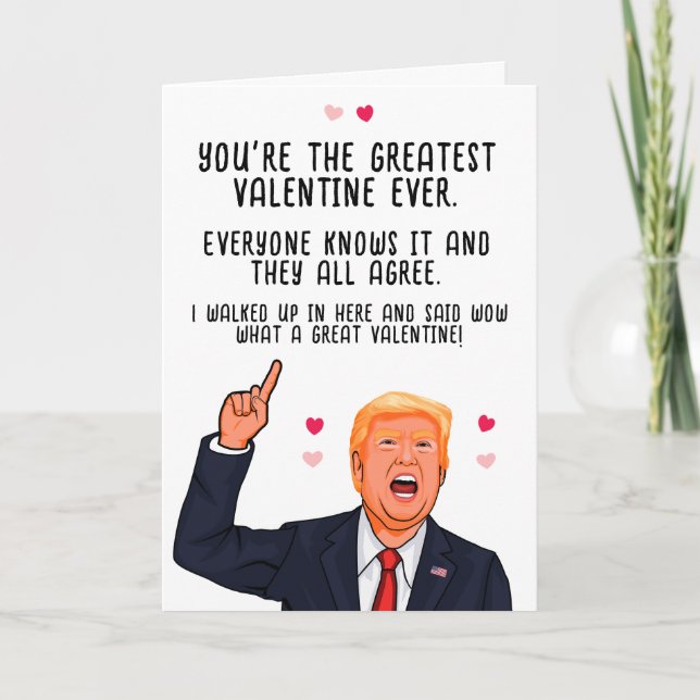 Trump Alla hjärtans dag Du är den bästa Alla hjärt Kort (Framsida)