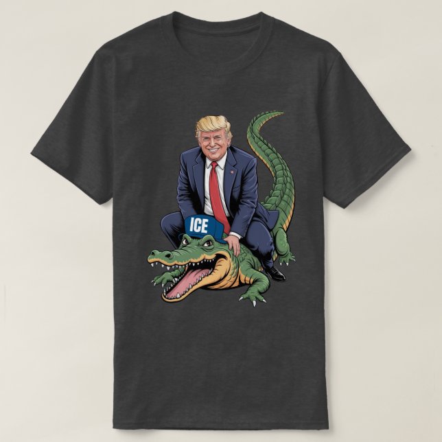 Trump Alligator ICE T Shirt (Design framsida)