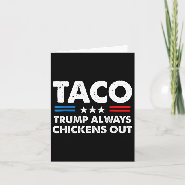 Trump Alltid Chickens Out Taco Trade Funny Memo 5 Kort (Framsida)