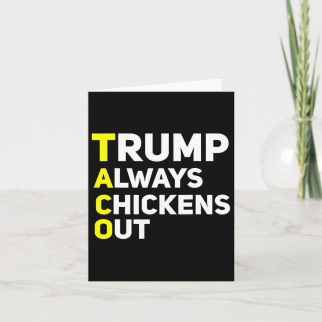 Trump Alltid Chickens Out-Trump Tariff Joke Kort (Framsida)